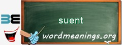 WordMeaning blackboard for suent